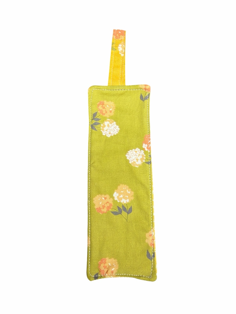 Hand Crafted Reversible Fabric Bookmark Print 7” x 2.5”